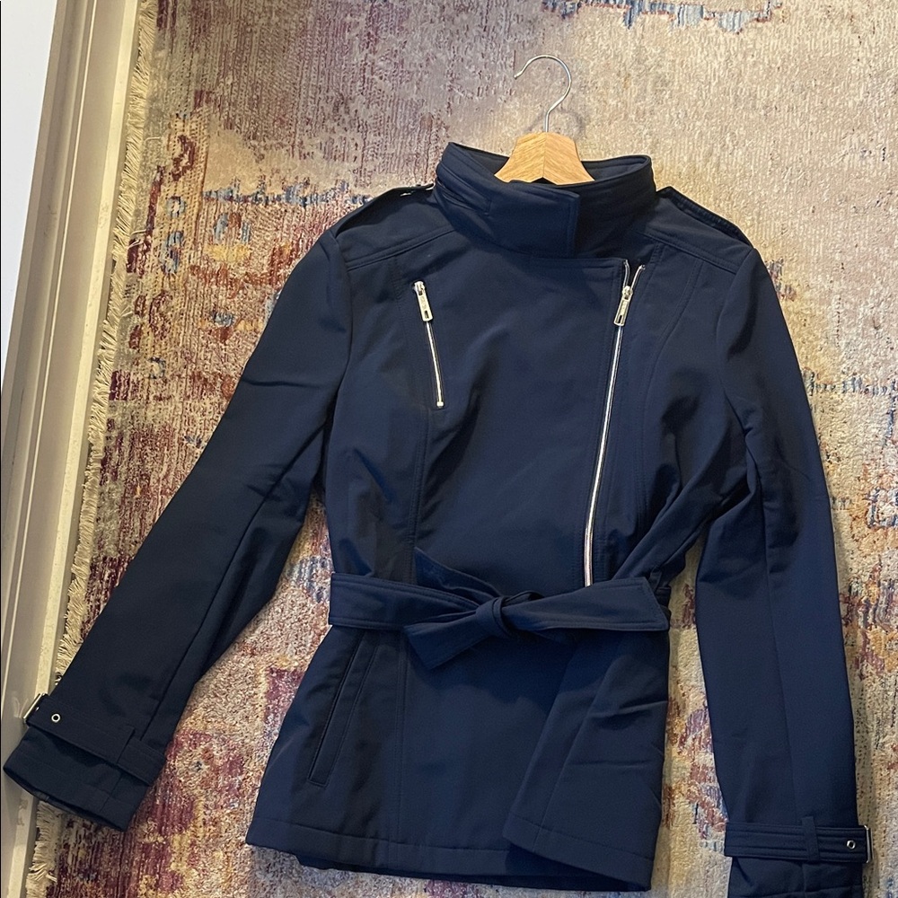 Kenneth Cole Navy Trench Coat with Belt